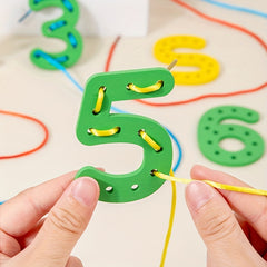 Alphabet & Number Threading Toy Set for Early Learning