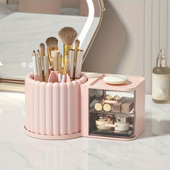 Plastic Cosmetic & Jewelry Storage Box Desk Organizer Pen Holder