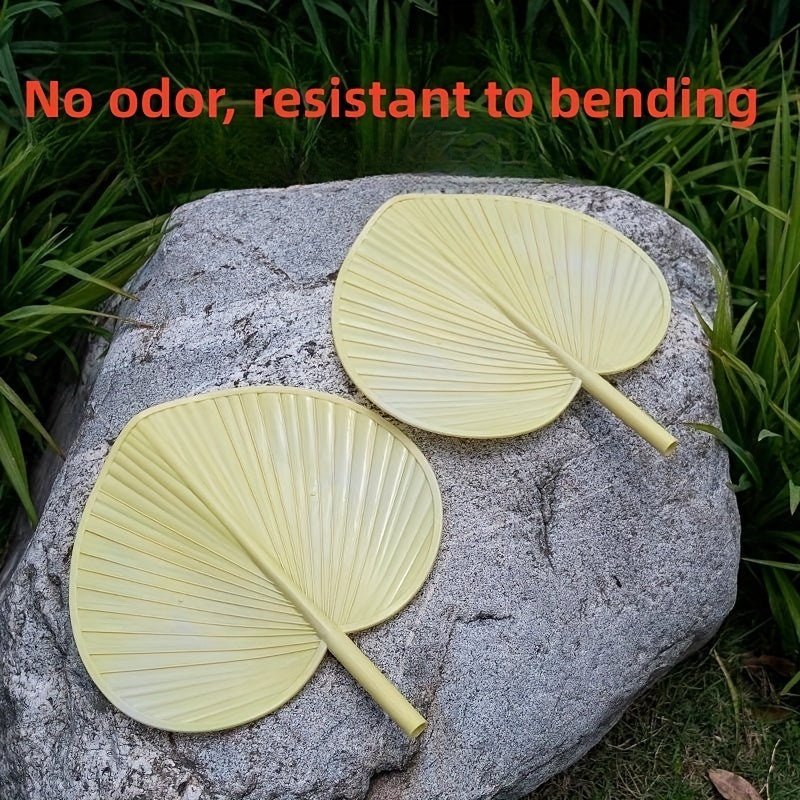 Retro Cattail Leaf Handheld Fan Old Fashioned Summer Portable Bamboo Fan