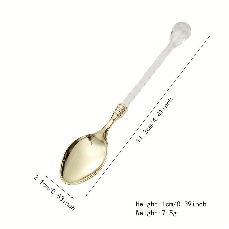 Crystal Handle Coffee Spoon Stirring Dessert Tea Tableware Kitchen Supplies
