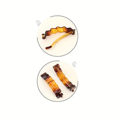 2 PCS Wavy Hair Clip Bobby Pin Retro Hairpin Women Girls Headdress Hair Accessor