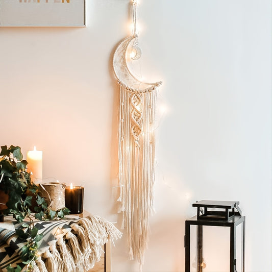 Boho Moon Macrame Wall Pediments - Perfect for Women & Teens