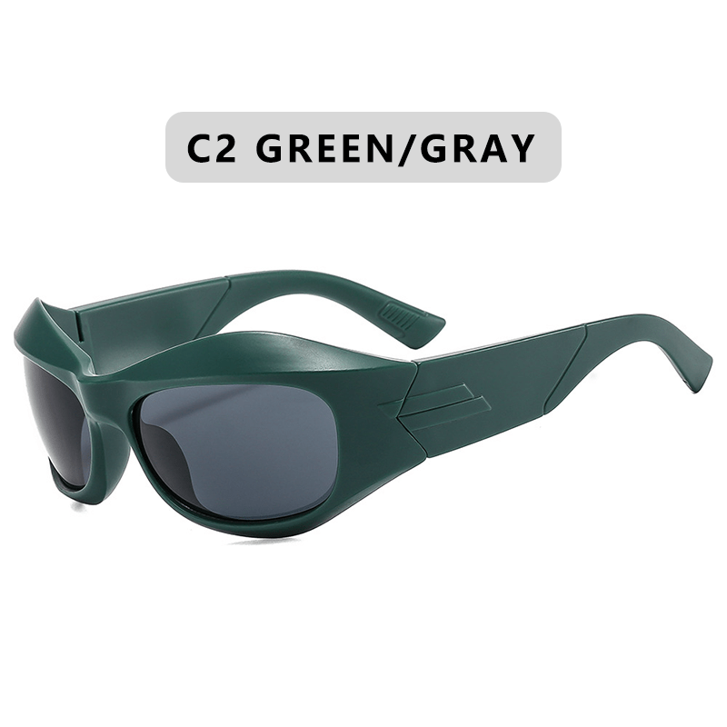 Wrap Around Sunglasses Thick Frame Y2K Shades Glasses Women