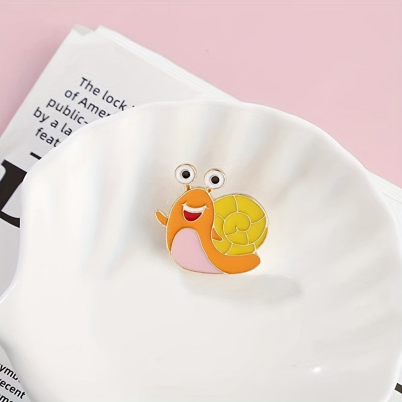 Snail Brooch Pin Cartoon Corsage for Men