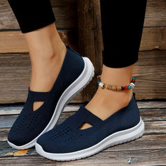 Women's Knitting Slip On Walking Shoes Casual Low Top Shoes