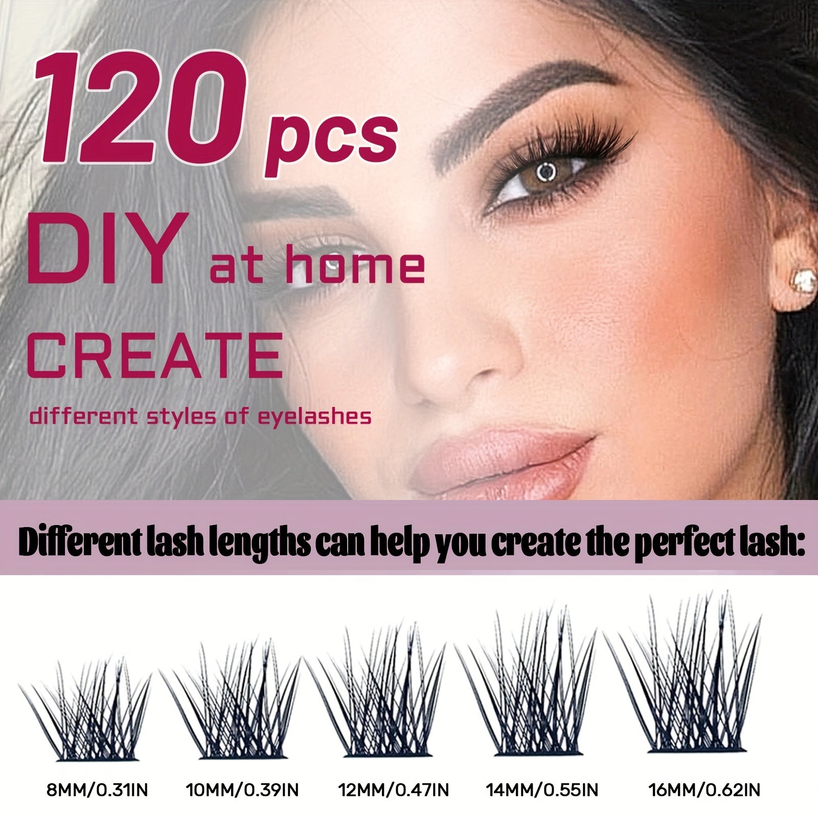 DIY Lash Clusters 120 Pcs Kit With Strong Lash Bond And Seal