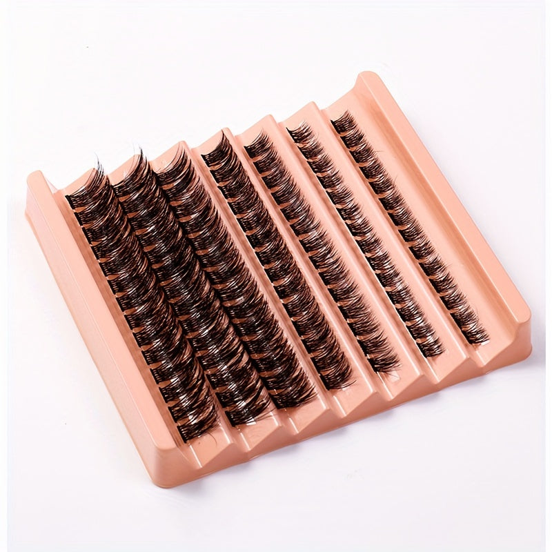 7 Rows C Curl Cluster Eyelashes Wispy Cross Lash Extensions