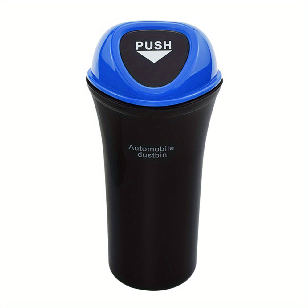 Triangle Car Trash Can with Lid and 3 Storage Pockets
