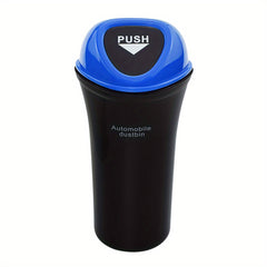 Triangle Car Trash Can with Lid and 3 Storage Pockets