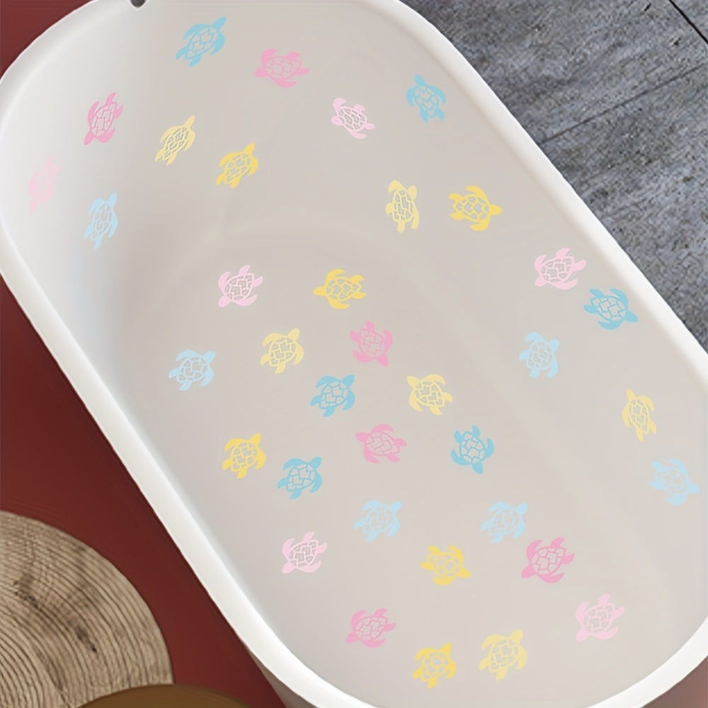 6Pcs Cartoon Turtle Bathtub Stickers Waterproof Bathroom Frosted Stickers