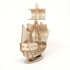 3D Wooden Puzzle Sailboat DIY Toy Office Decor Christmas Birthday Gift
