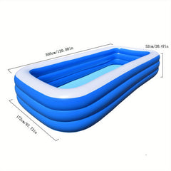 Inflatable Swimming Pool, 3.05m, Square, 5 Persons