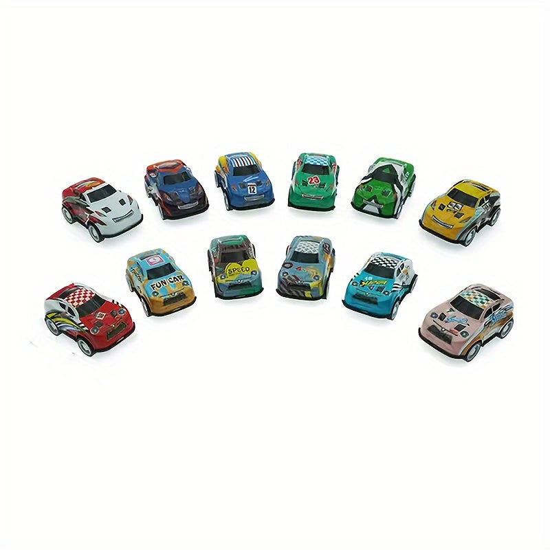 4pcs Mini Pull Back Cars Plastic Car Toy Set For Kids Birthday Party