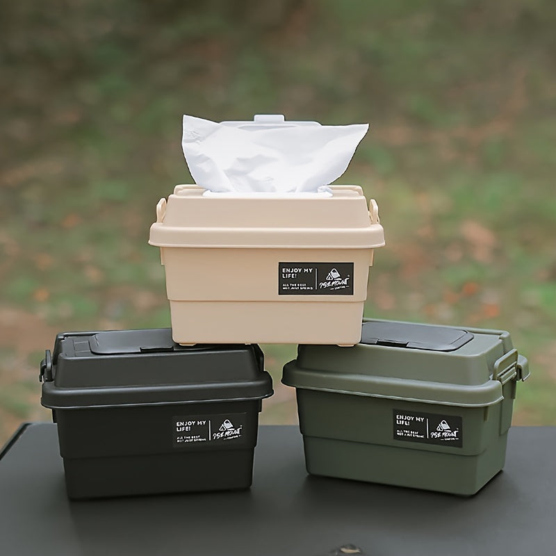 Outdoor Storage Box Portable Napkin Paper Tissue Storage Case