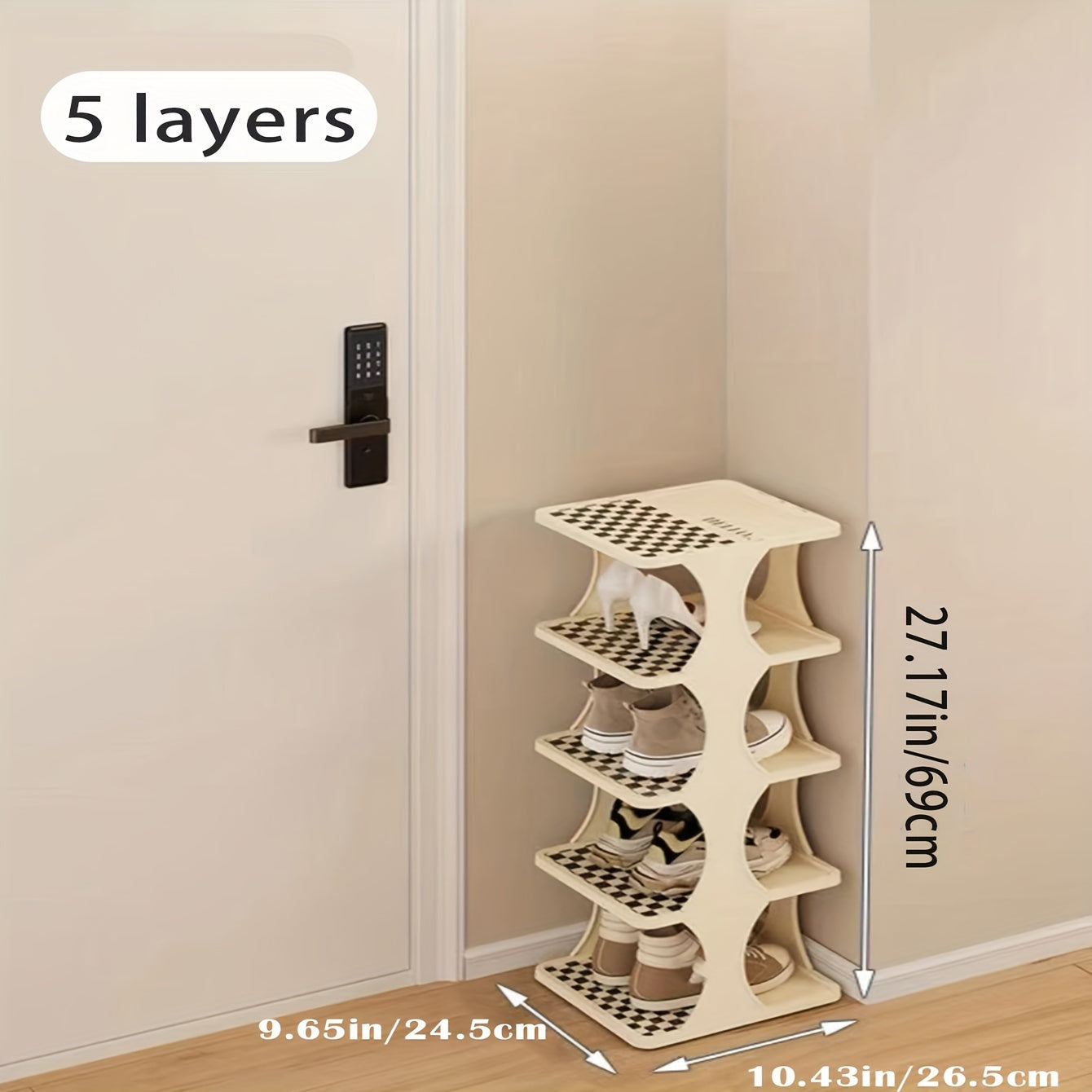 1pc Stackable Shoe Rack Small Space Organizer