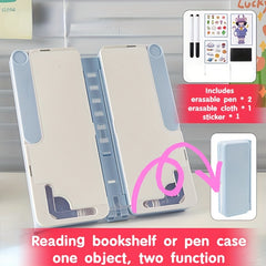 Double sided Folding Pen Box Reading Holder Pen Box Adjustable Reading Shelf