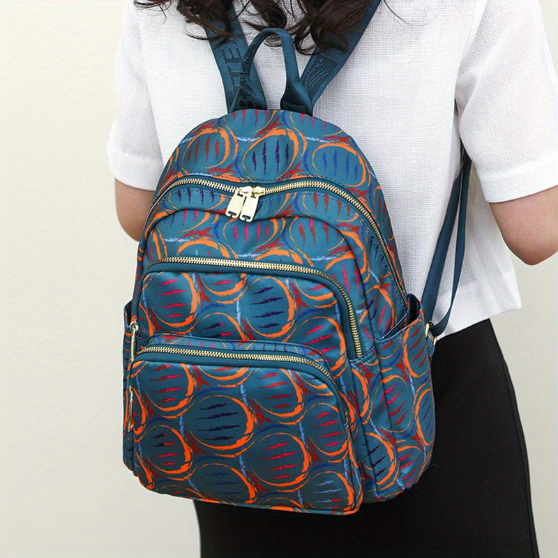 Vintage Pattern Backpack Zipper Travel Daypack Women's Backpack