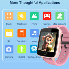 ERUN Kids Smartwatch Silicone Strap Dual Cameras Touchscreen USB Rechargeable
