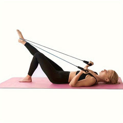 Yoga Resistance Band Non Slip Foam Handle Gym Sports Fitness Workouts
