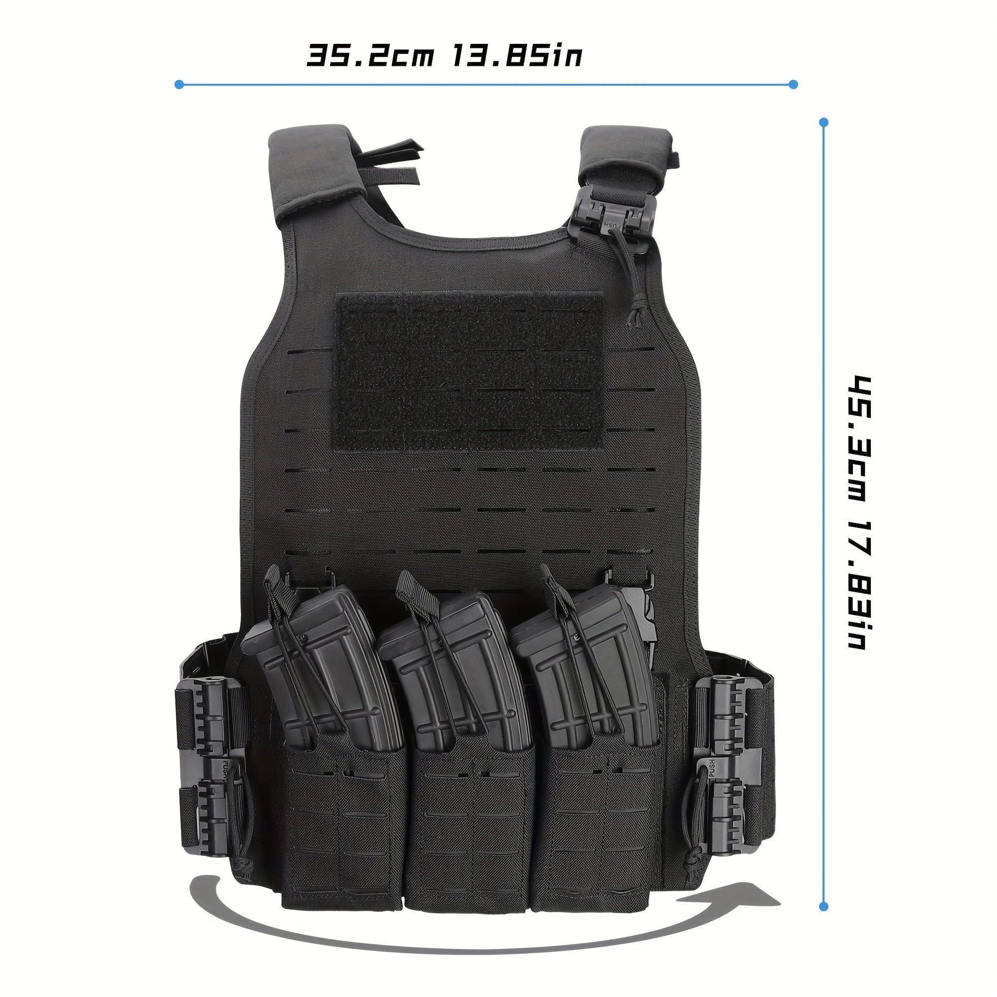 Men's Tactical Vest Quick Release Waterproof Nylon for Mountaineering