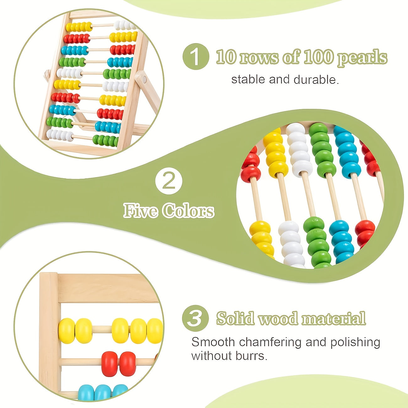 Wooden Abacus Counting Toy for Early Math Learning