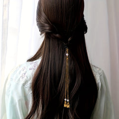 Chinese Hair Tie Bell Orchid Tassel Hair Rope Women Girls Hair Accessories