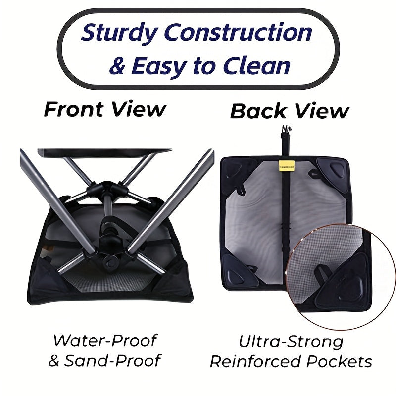 Portable Sand Cover Prevents Camping Chairs from Sinking