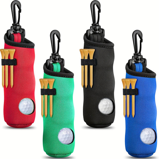 Golf Tee Holder Ball Carry Bag Pouch Keychain Belt Clip Golf Accessories