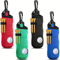 Golf Tee Holder Ball Carry Bag Pouch Keychain Belt Clip Golf Accessories