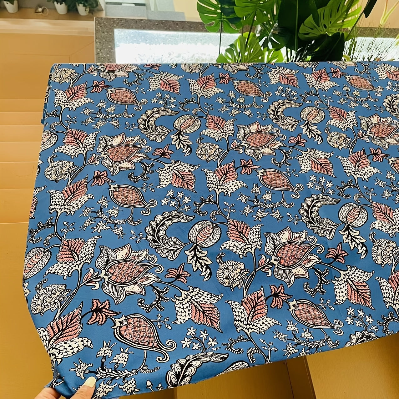 1 Yard Flower Pattern Artificial Cloth DIY Fabric