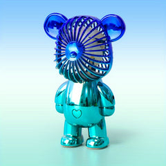 Mini Bear Fan Rechargeable 3 Modes USB Charging Multicolor Portable