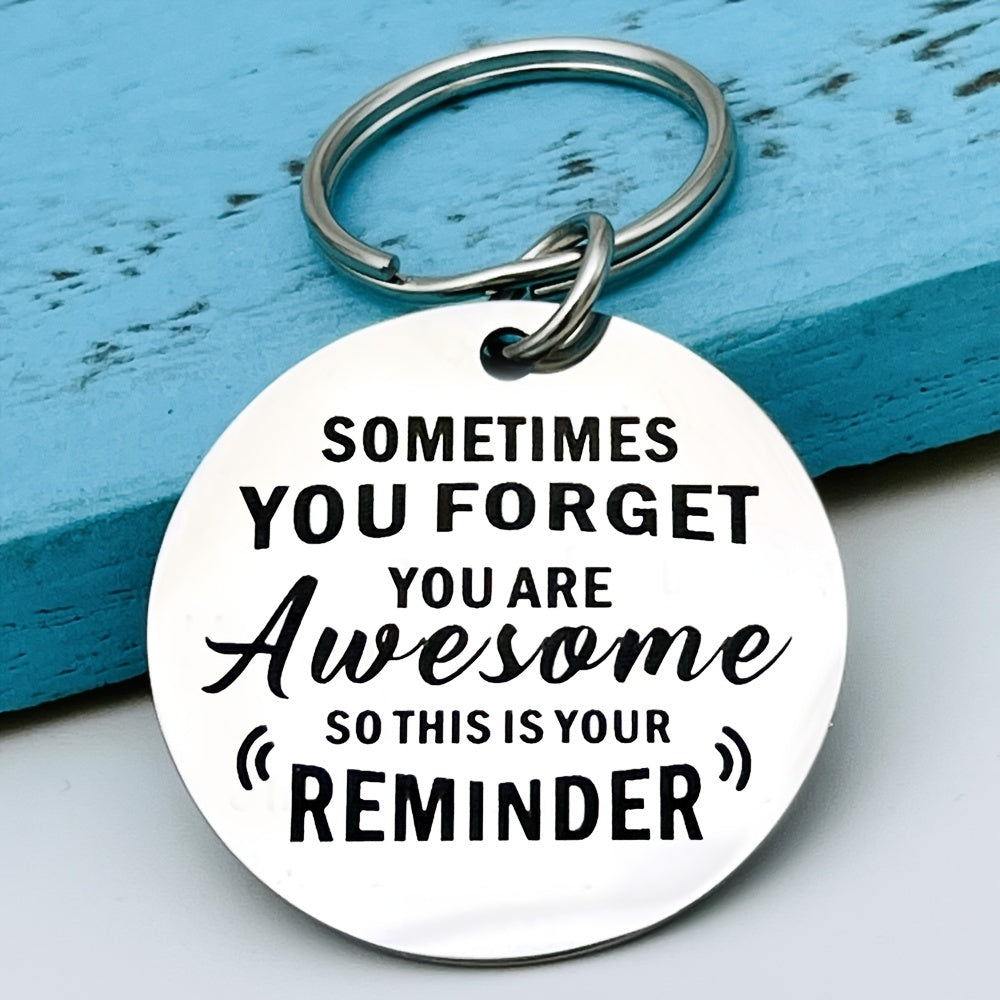 Stainless Steel Keychain For Bestie Good Friends Inspirational Key Ring