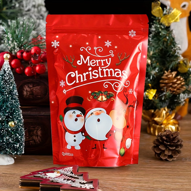 10pcs Christmas Pearl Candy Gift Bags Party Decoration Bags