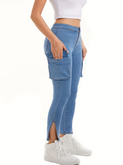  Casual Jeans Women's Plus Zipper Skinny Jeans