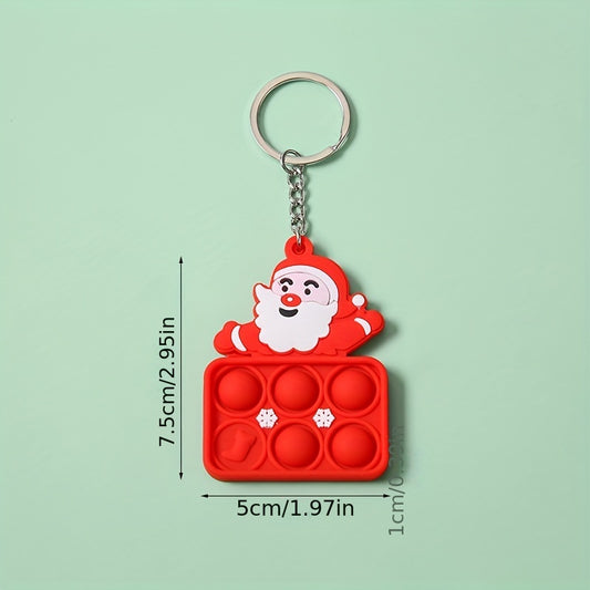 Christmas Series Silicone Keychain Toy Pendant Party Decor