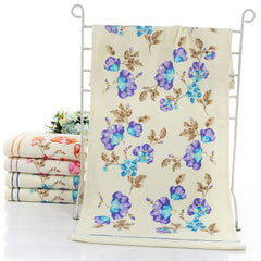 Boho Flower Printed Cotton Hand Towels Set