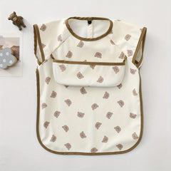 Waterproof Baby Bib with Pocket Soft Anti Dirty Feeding Bib