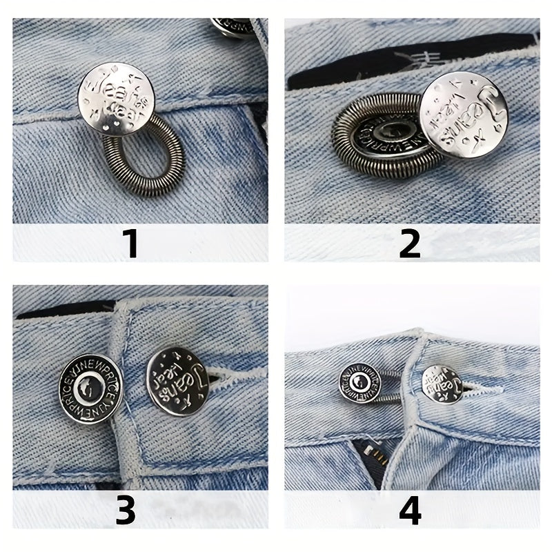 5pcs Button Extenders for Pants and Jeans Adjustable Waistband Expander