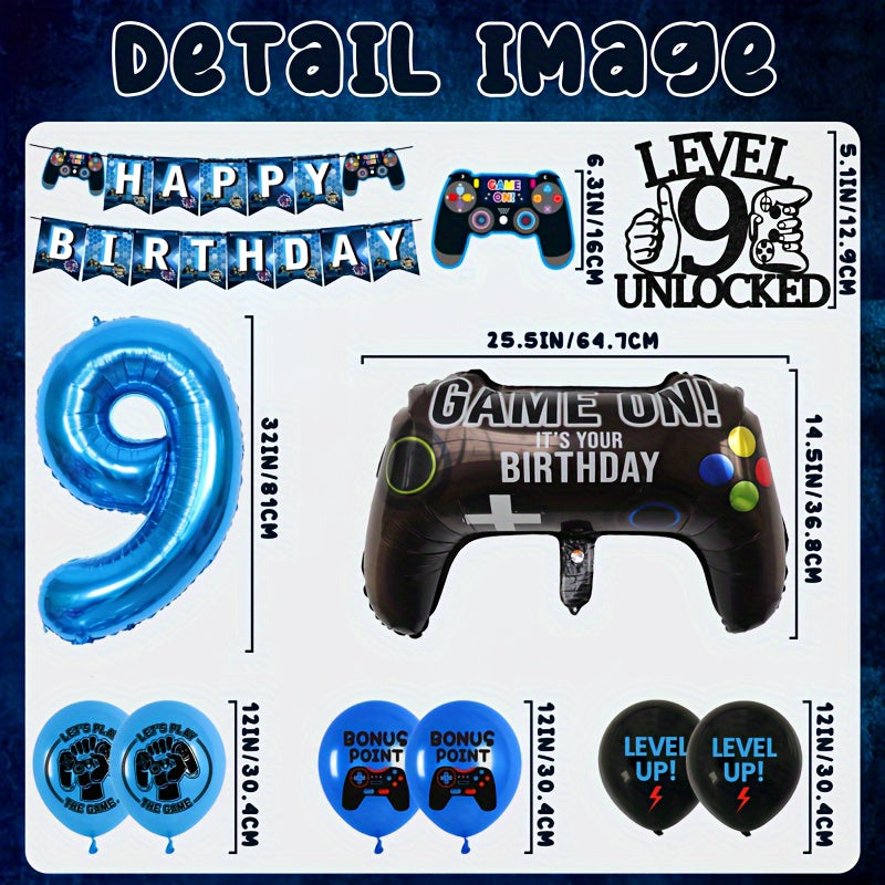 Video Game Birthday Decorations Gaming Theme Party Balloons For Gamer Fans
