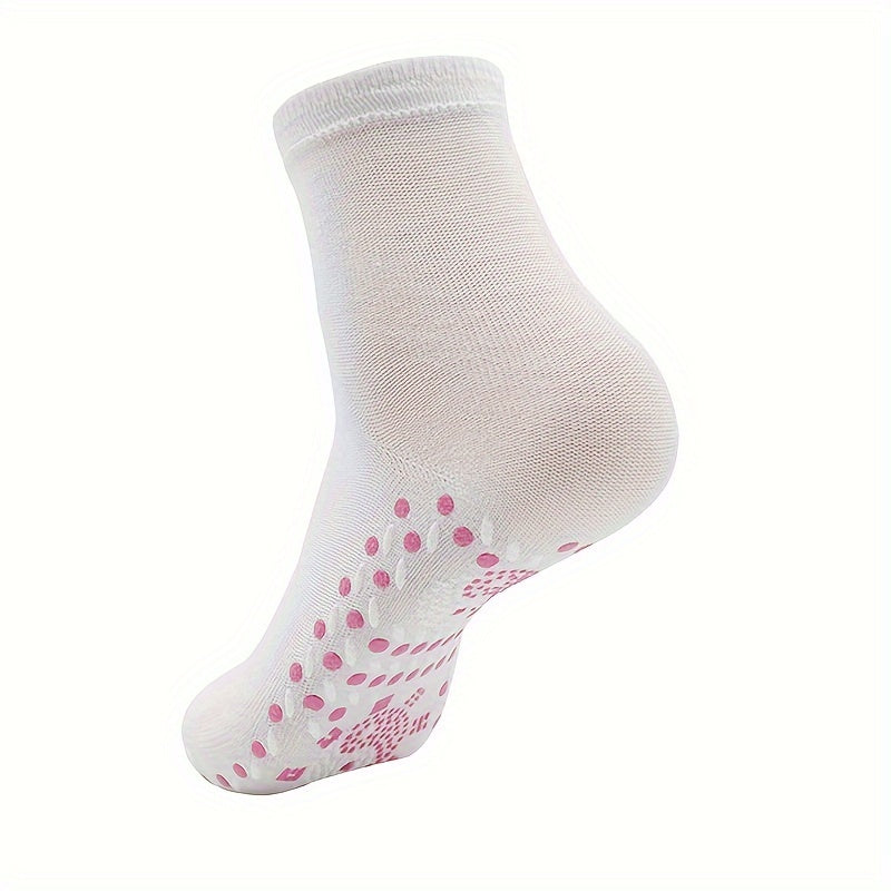 5 Pairs Solid Crew Socks Comfy & Soft Mid Tube Socks Women's Stockings