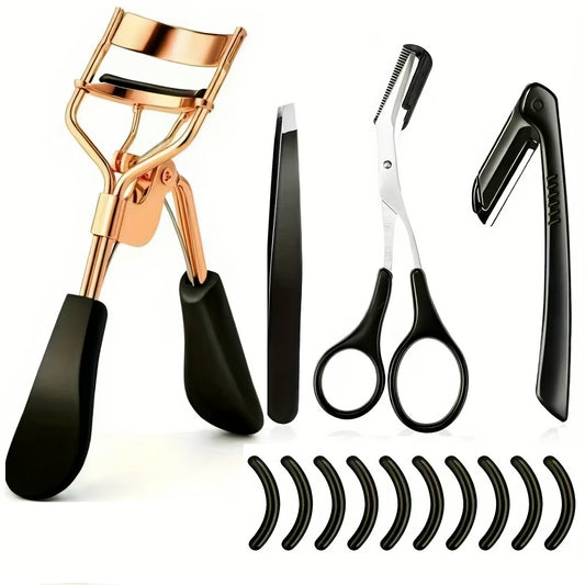 5-In-1 Eyelash Curler & Eyebrow Grooming Scissors Set
