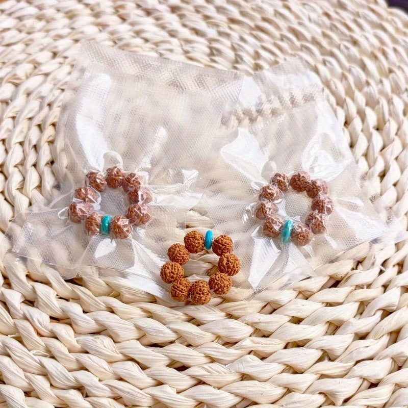 Finger Winding Ring Brown Fuzzy Texture Fidget Toy for Relax & Stress