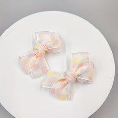 2pcs Baby Girls Mesh Bow Hair Clips Princess Headwear Hair Accessories