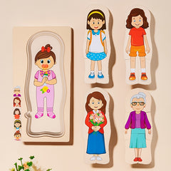 Interactive Wooden Puzzle Toy for Kids Develops Cognitive Skills