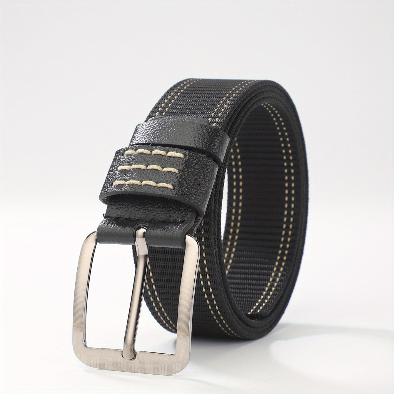 Men's Canvas Belt Pin Buckle Belt Outdoor Casual Jeans