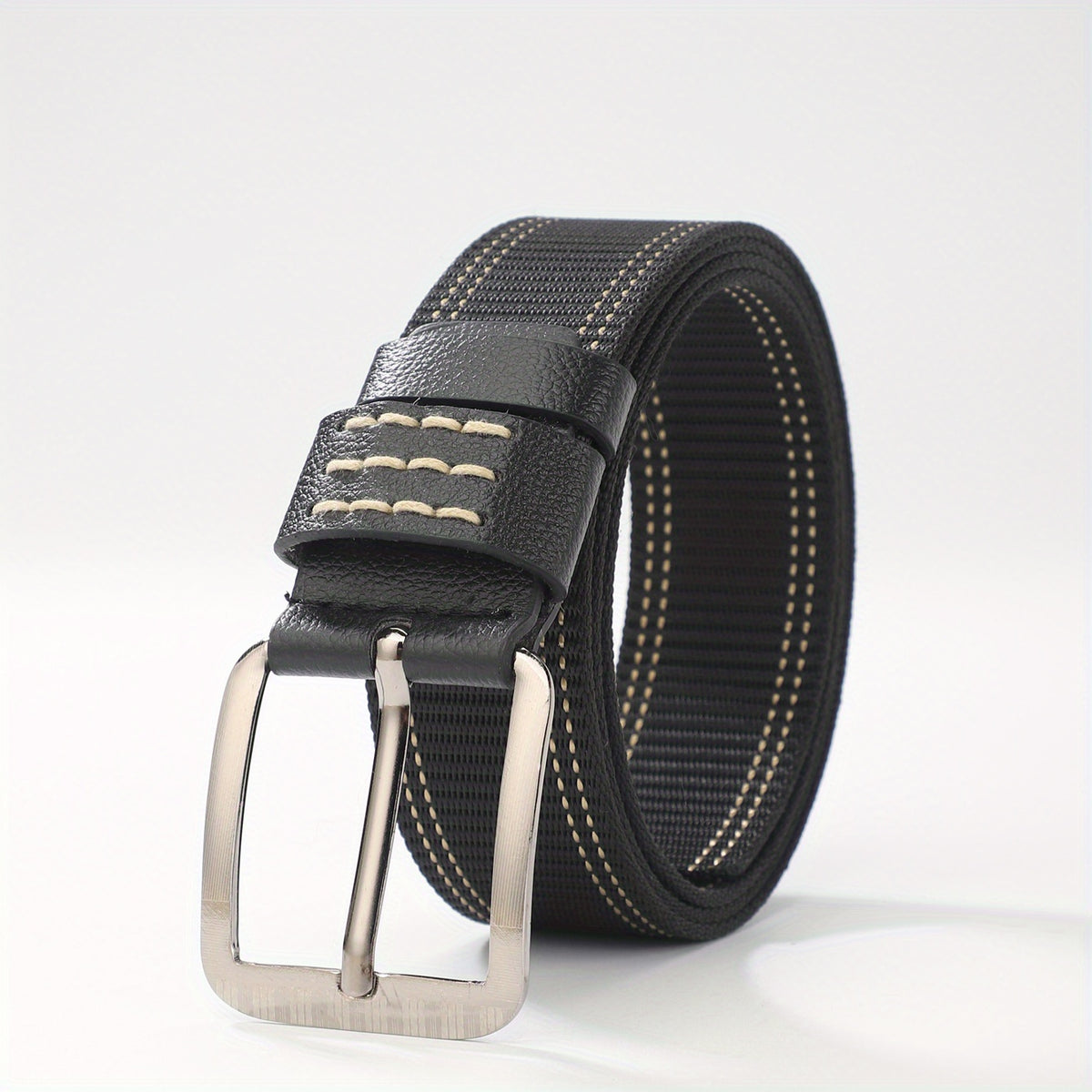 Men's Canvas Belt Pin Buckle Belt Outdoor Casual Jeans