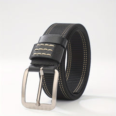 Men's Canvas Belt Pin Buckle Belt Outdoor Casual Jeans
