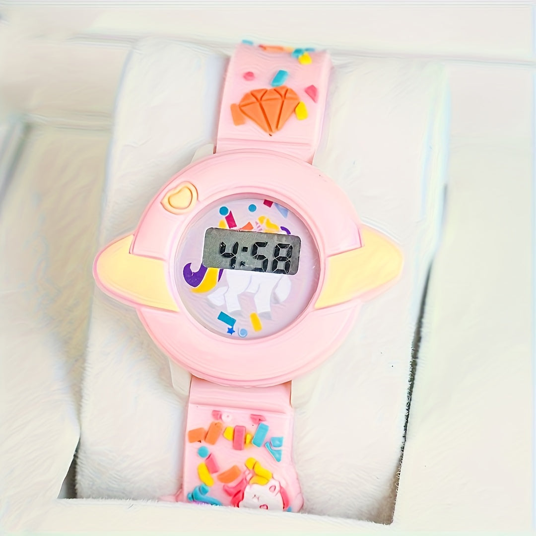 Unicorn Ice Cream Pattern Smartwatch for Parties and Birthday