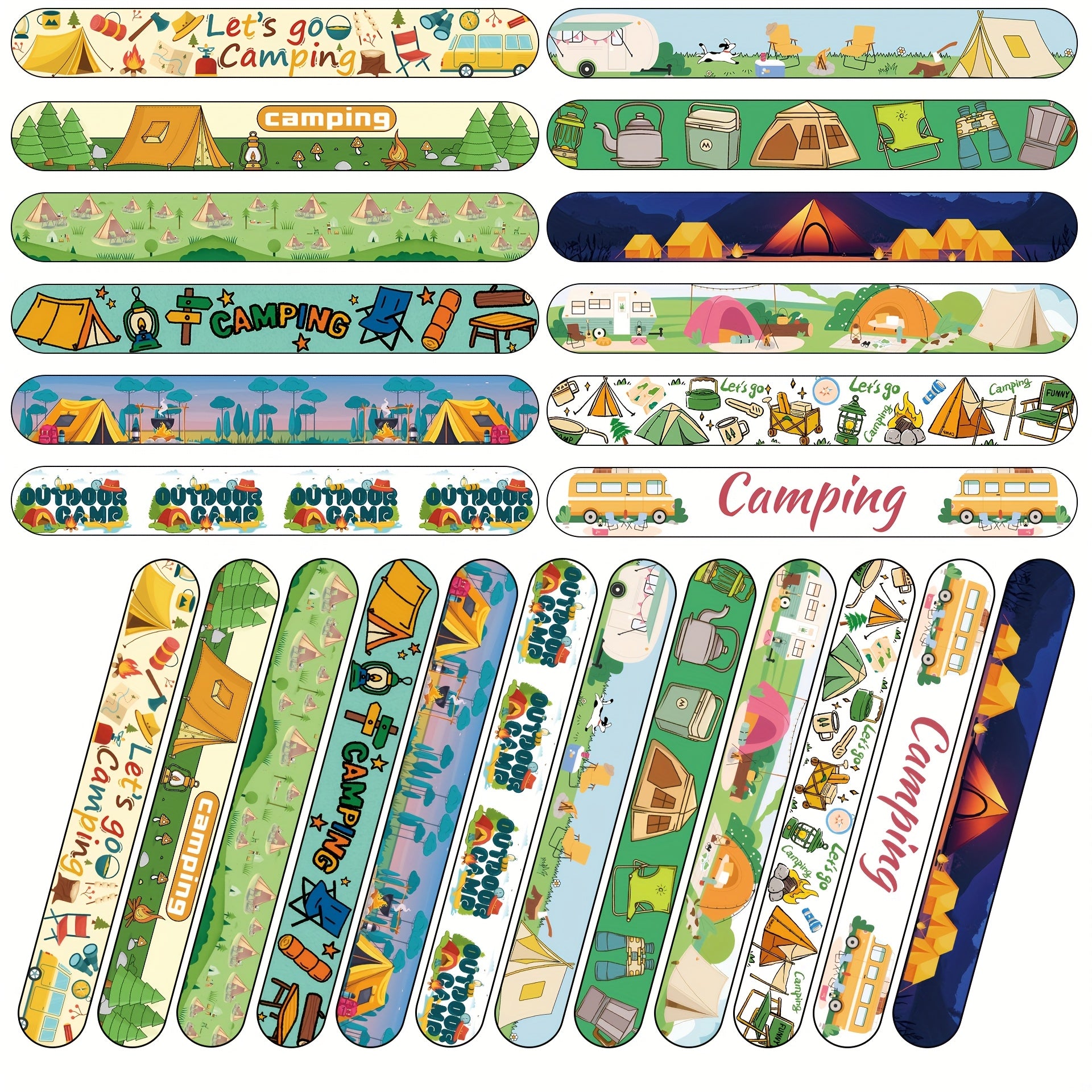 Camping Party Set Slap Bracelets Birthday Party Supplies