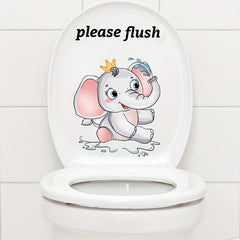 Elephant Toilet Sticker Decal Bathroom Decoration